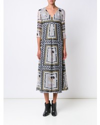 Robe midi imprimée multicolore Suno