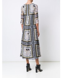 Robe midi imprimée multicolore Suno