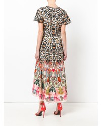 Robe midi imprimée multicolore Temperley London