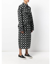 Robe midi imprimée noire et blanche Ktz