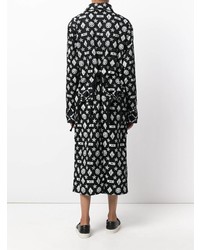 Robe midi imprimée noire et blanche Ktz