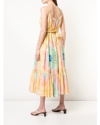 Robe midi imprimée tie-dye jaune Rhode Resort