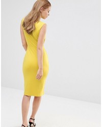 Robe midi jaune