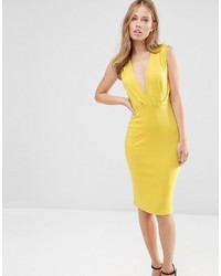 Robe midi jaune