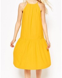 Robe midi jaune Asos