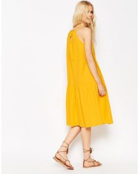 Robe midi jaune Asos