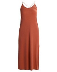 Robe midi marron Only