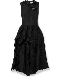 Robe midi matelassée noire