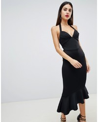 Robe midi noire ASOS DESIGN