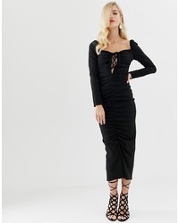 Robe midi noire ASOS DESIGN