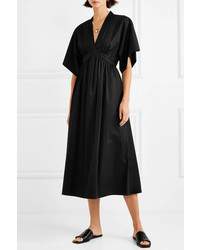 Robe midi noire Adam Lippes