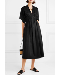 Robe midi noire Adam Lippes