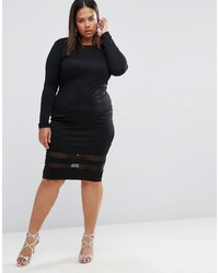 Robe midi noire Club L