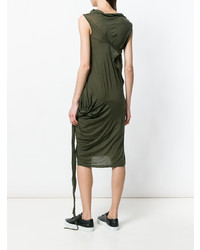 Robe midi olive Rick Owens DRKSHDW