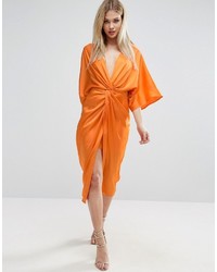Robe midi orange Asos