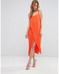 Robe midi orange Asos