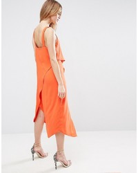 Robe midi orange Asos