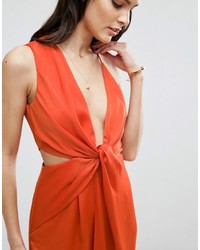 Robe midi orange Asos