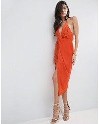 Robe midi orange Asos