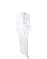 Robe midi ornée blanche