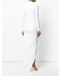 Robe midi ornée blanche Alexandre Vauthier