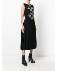 Robe midi ornée noire Fausto Puglisi