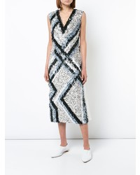 Robe midi pailletée argentée Derek Lam