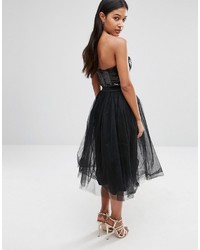 Robe midi pailletée noire Rare