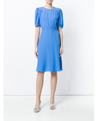 Robe midi plissée bleu clair N°21