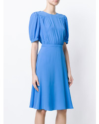 Robe midi plissée bleu clair N°21