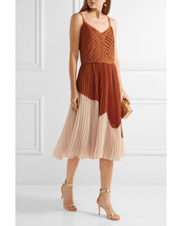 Robe midi plissée marron clair Jason Wu