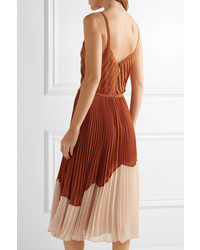 Robe midi plissée marron clair Jason Wu