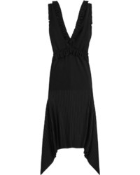 Robe midi plissée noire Givenchy