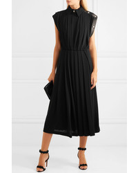 Robe midi plissée noire Givenchy