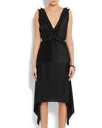 Robe midi plissée noire Givenchy