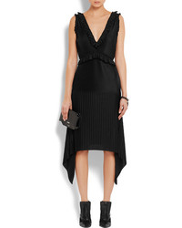 Robe midi plissée noire Givenchy