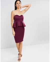 Robe midi pourpre foncé AX Paris