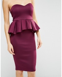 Robe midi pourpre foncé AX Paris