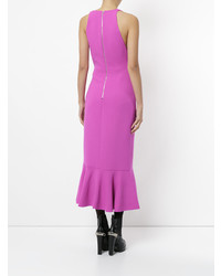 Robe midi pourpre David Koma