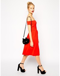 Robe midi rouge Asos