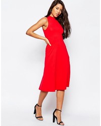 Robe midi rouge Asos