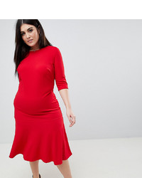 Robe midi rouge Club L Plus