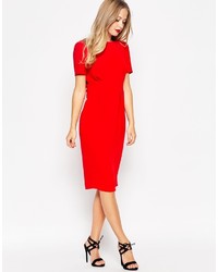 Robe midi rouge Asos