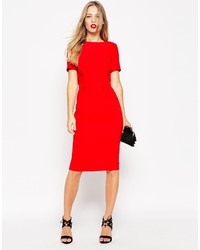 Robe midi rouge Asos