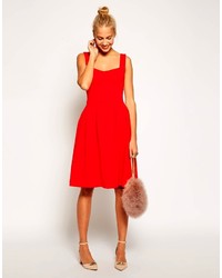 Robe midi rouge Asos