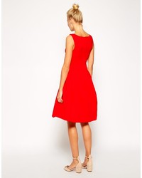 Robe midi rouge Asos