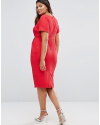 Robe midi rouge Asos