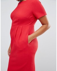 Robe midi rouge Asos