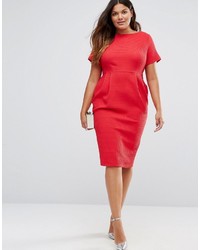 Robe midi rouge Asos