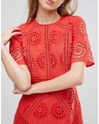 Robe midi rouge Asos